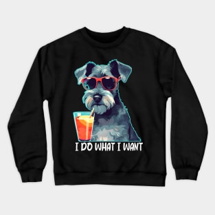 Urban Canine Carousel Schnauzer Delight, Stylish Tee Collection Crewneck Sweatshirt